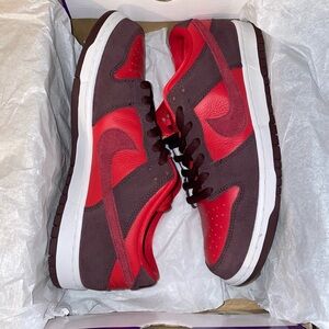 Nike Red and Brown Sneakers